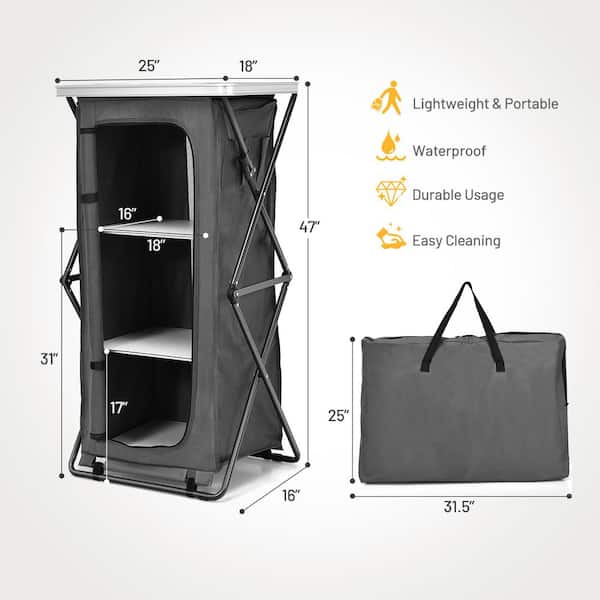 Cheap 56L Folding Camping Storage Bins Collapsible Plastic Storage