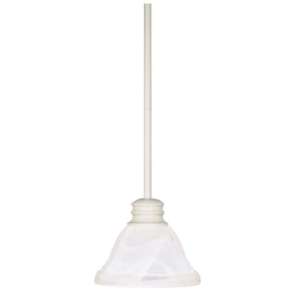 Empire Alabaster Swirl Mini Pendant Light in Textured White