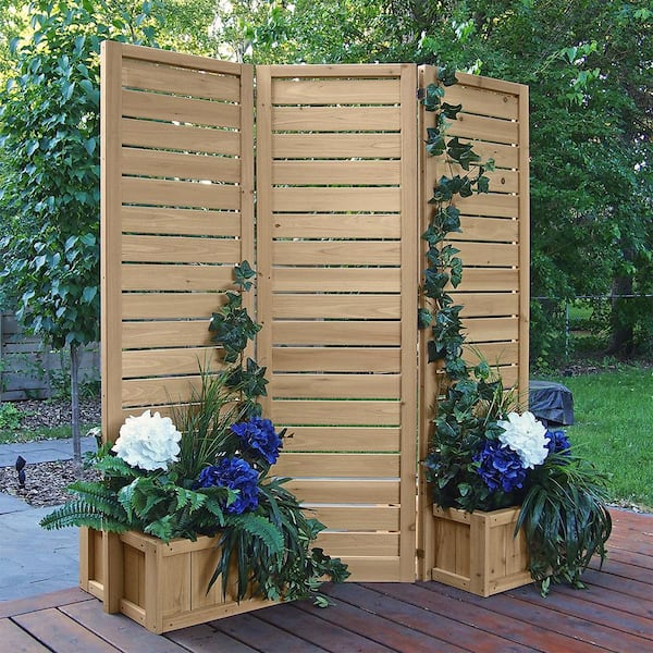 Yardistry 5 X Wood Privacy Screen, How To Make A Folding Outdoor Privacy Screen