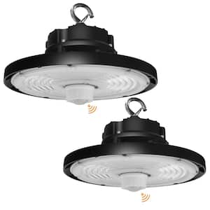 10.24 in. Integrated UFO LED High Bay Light Fixture LED Commercial Lighting, Up to 22500 Lumens w/Motion Sensor (2-Pack)