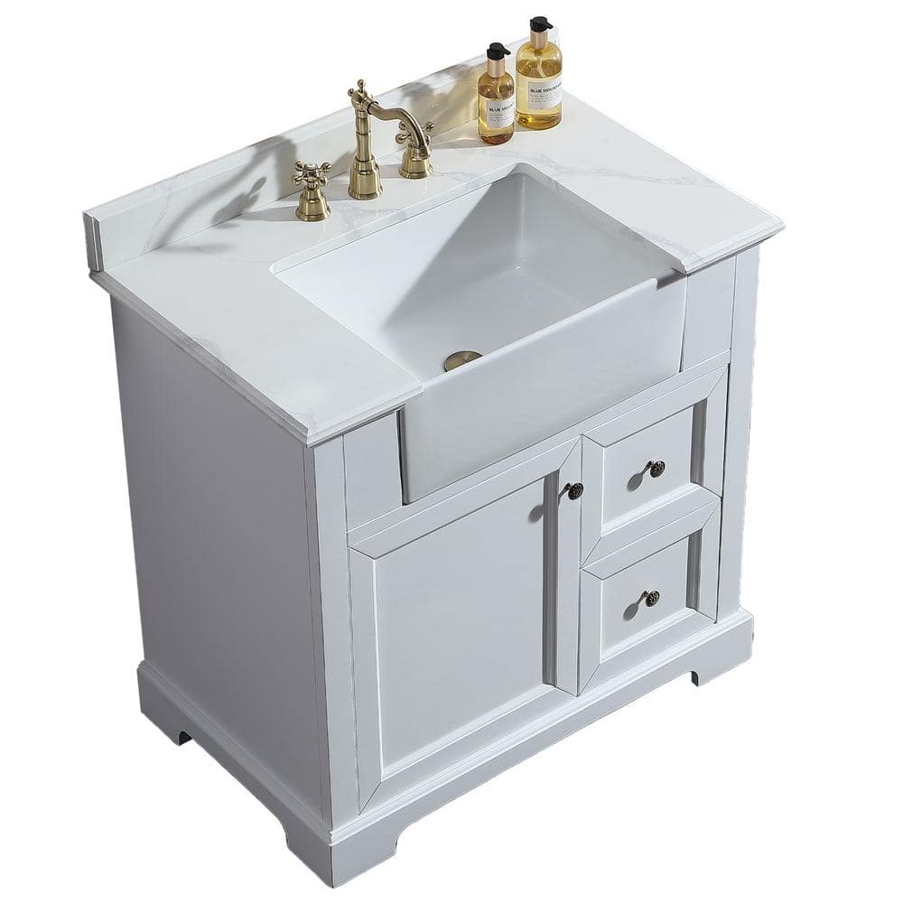 FORCLOVER 36 in. W x 22 in. D x 35 in. H Undermount Single