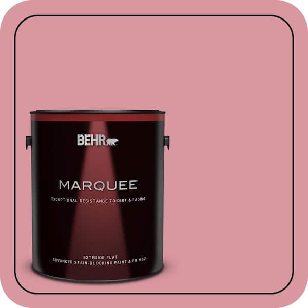 BEHR MARQUEE 1 gal. #M150-4 Glow Pink Flat Exterior Paint & Primer