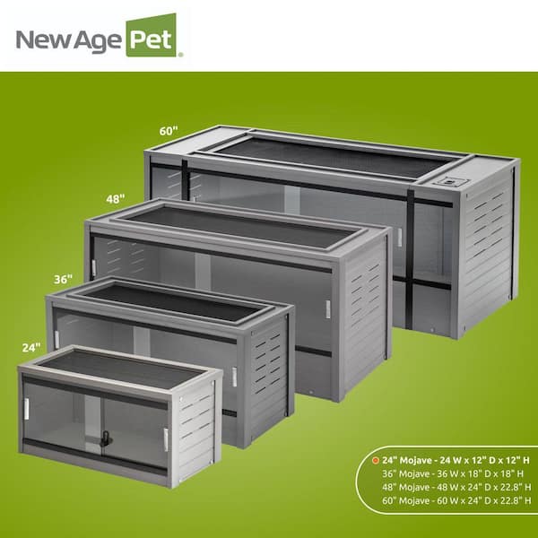 New Age Pet Mojave 24 in. ECOFLEX Reptile Lounge in Grey EHRML17