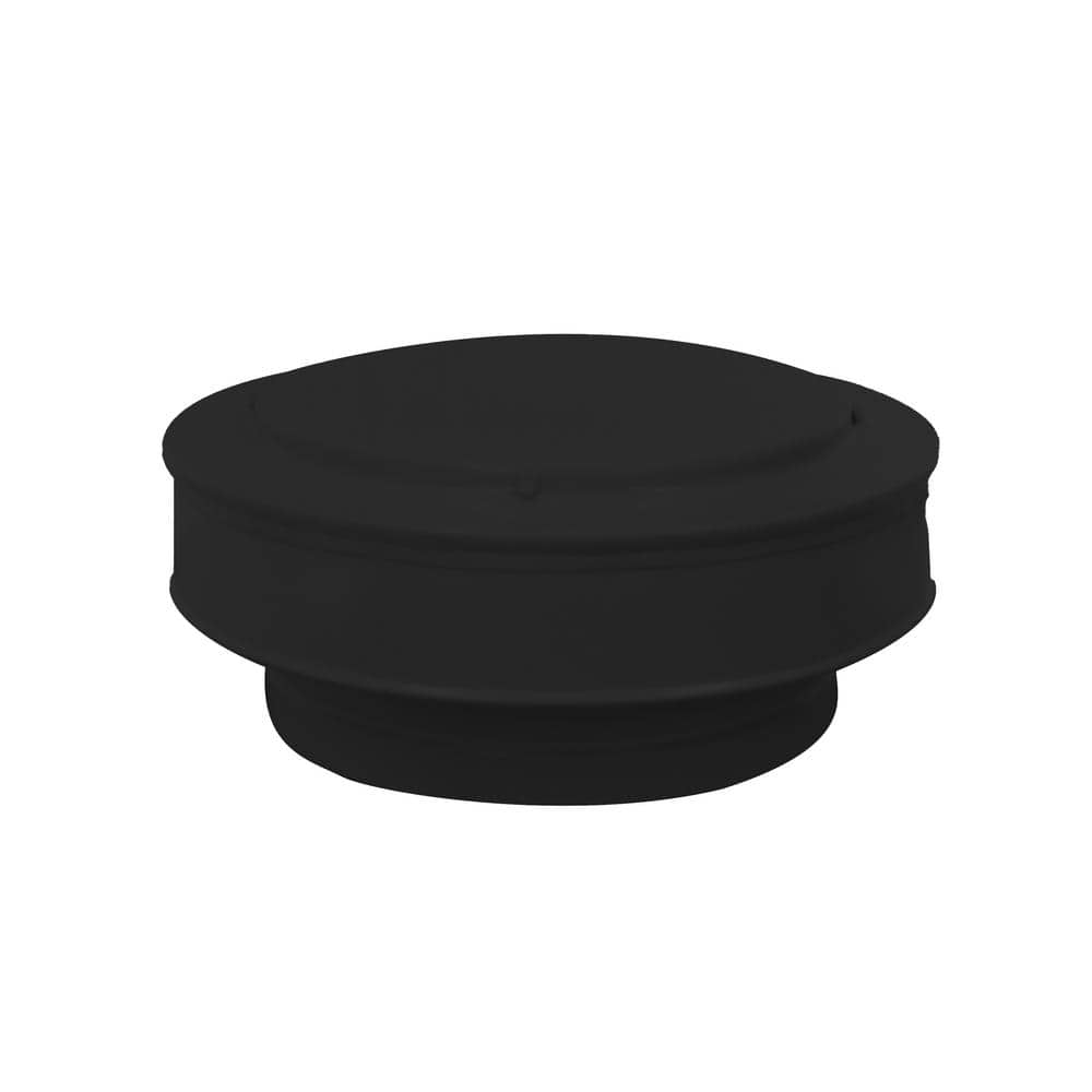 9 in. Dia Aluminum Vent Pipe Cap in Black