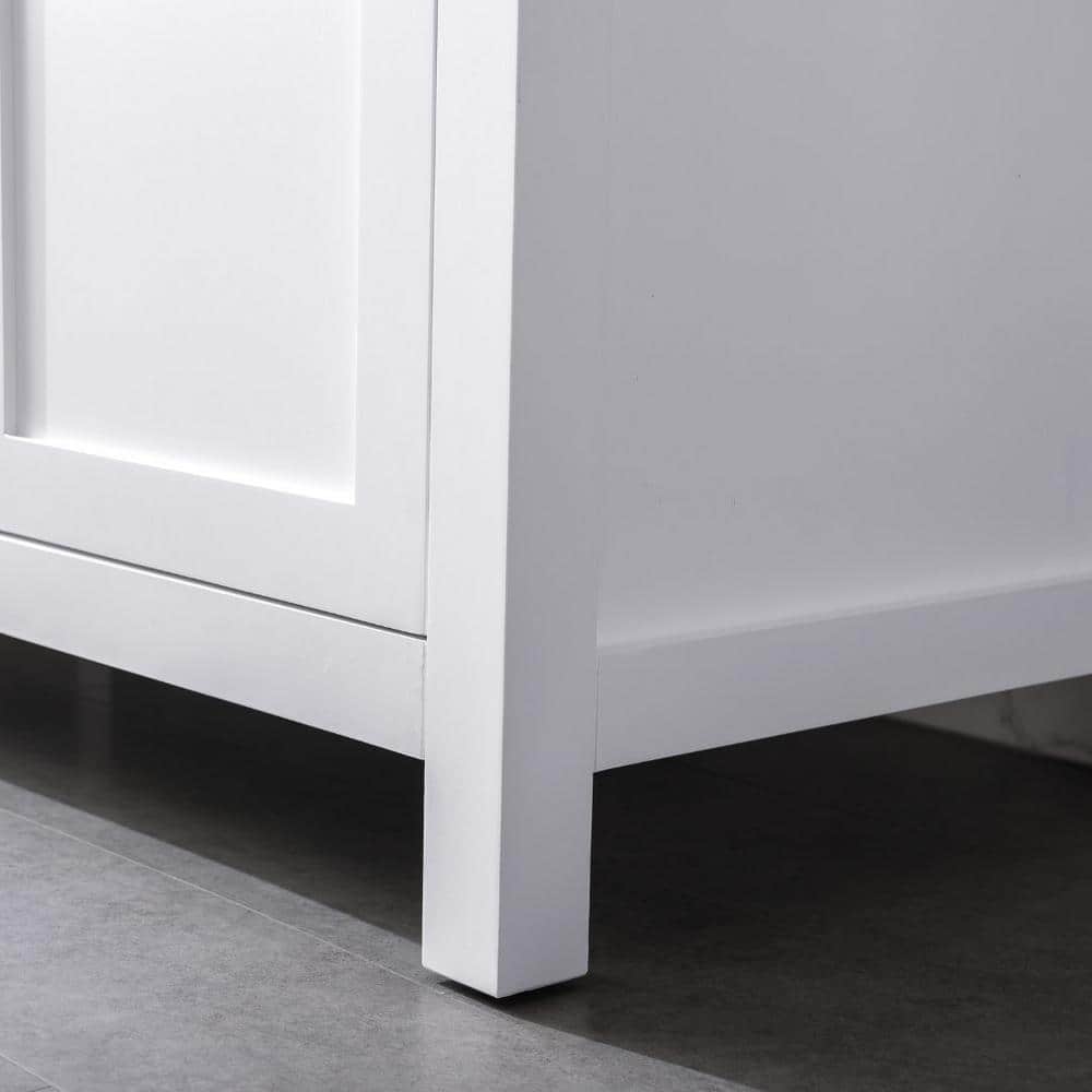 Jasper 60'' White Double Freestanding Bathroom Vanity
