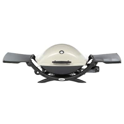 Q 2200 1-Burner Portable Propane Gas Grill in Titanium with Built-In Thermometer