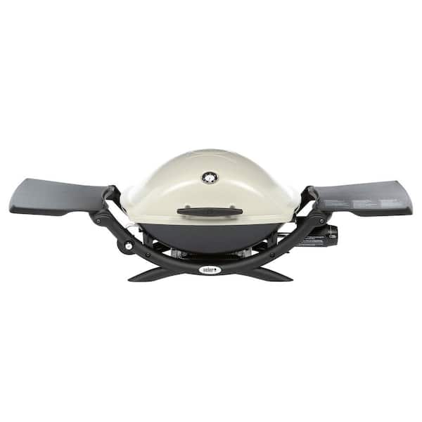 Weber Q 2200 1-Burner Portable Propane Gas Grill in Titanium with Built-In Thermometer