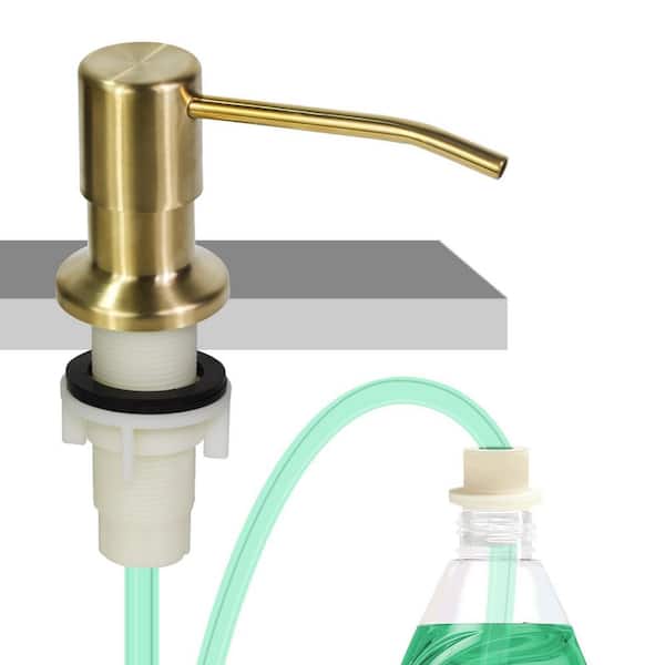 Gold Sink Soap Dispenser Soap Dispenser for Kitchen Sink with 47 in. Extension Tube Kit for Kitchen Countertop