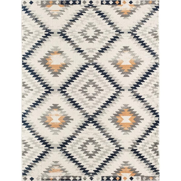 CosmoLiving by Cosmopolitan Bodrum Kilim Gold Beige 7 ft. x 9 ft. Area Rug