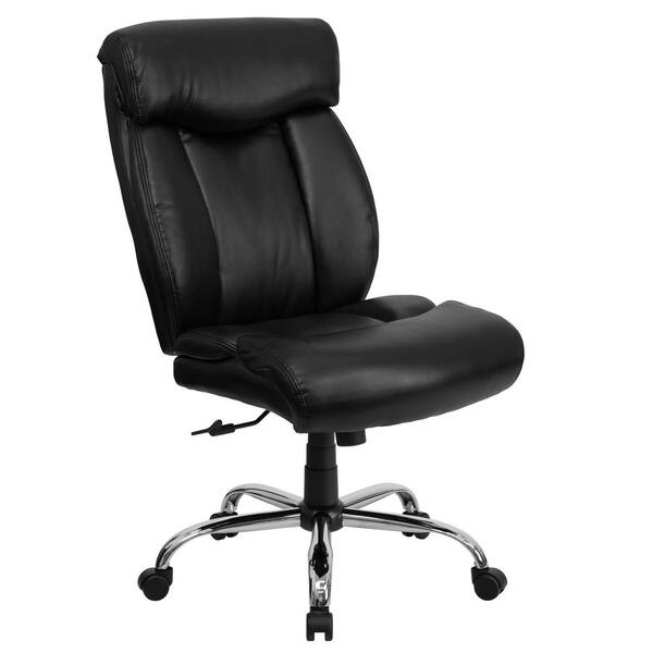 home depot black leather chair