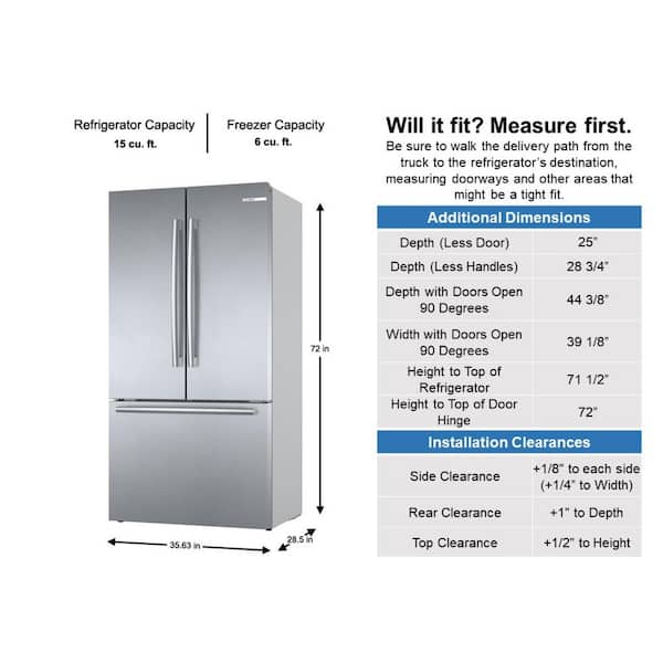 BOSCH - Refrigerador 36 Side by Side Serie 300