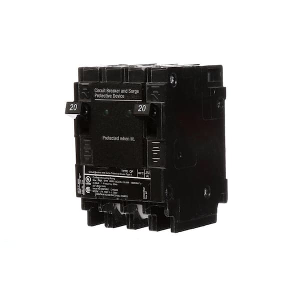 Siemens 20 Amp 6.5 in. Whole House Surge Protected-Circuit Breaker RBPU