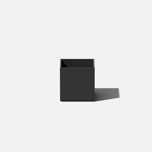 Veradek Geo Cube 5 in. Black Plastic Planter
