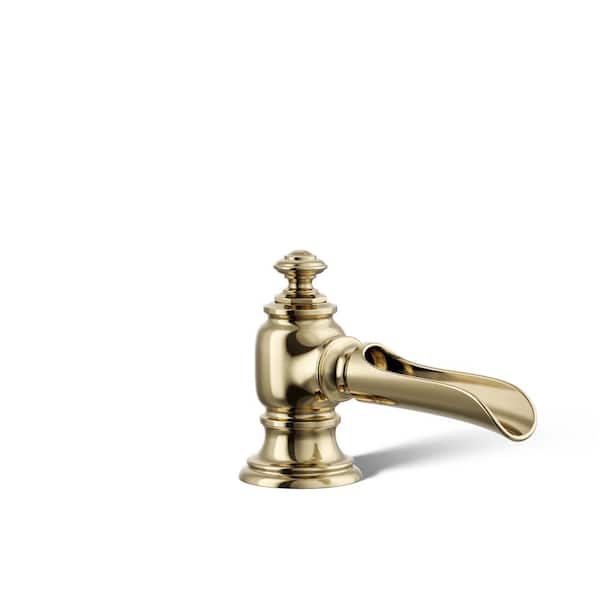 KOHLER Artifacts With Flume Design Widespread Bathroom Sink Spout, Vibrant French Gold