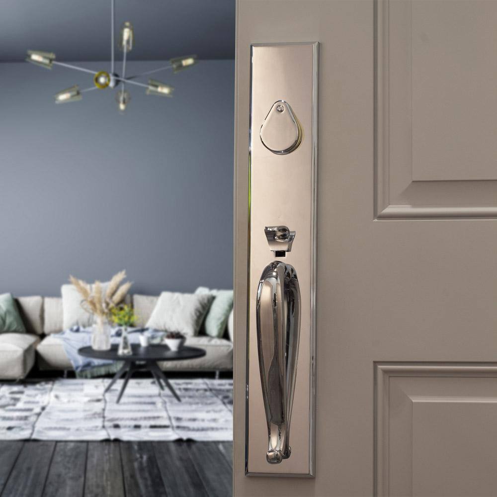 Matte Black Contemporary Single Cylinder Deadbolt Handleset