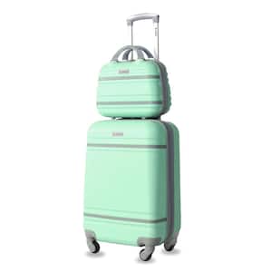 Varsity 2-Piece Mint/Grey Carry-On Spinner Cosmetic Suitcase