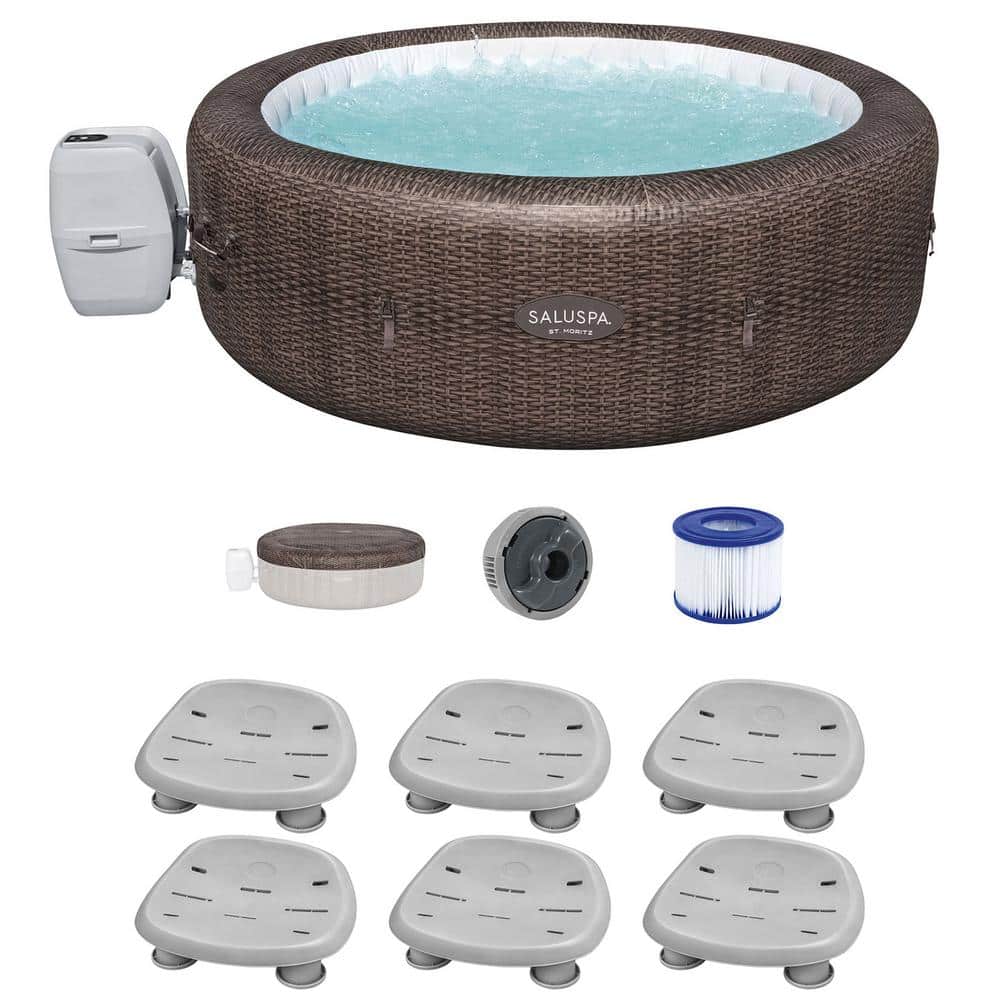 St Moritz 7-Person 180-Jet Inflatable Hot Tub with Spa Seat (6-Pack) price history on PriceWatchPro