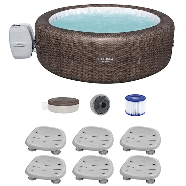 Bestway St Moritz 7-Person 180-Jet Inflatable Hot Tub with Spa Seat (6-Pack)