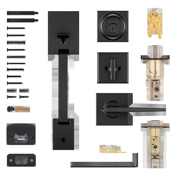 Kwikset Amador Matte Black Single Cylinder Entry Door Kwikset Amador Matte Black Single Cylinder Entry Door