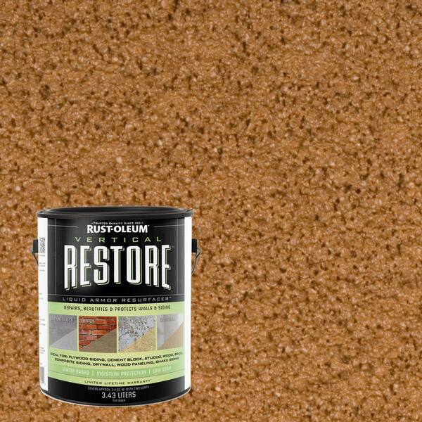 Rust-Oleum Restore 1-gal. Saddle Vertical Liquid Armor Resurfacer for Walls and Siding