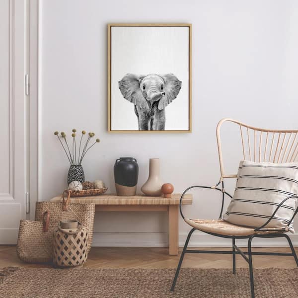  Kate and Laurel Sylvie Mid Century Modern Koala Framed Canvas  Wall Art by Rachel Lee of My Dream Wall, 18x24 Natural, Abstract Colorful  Animal Art for Wall : Kate and Laurel