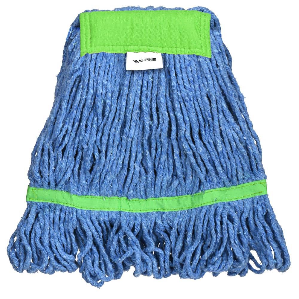 5 in. Head and Tail Bands Blue Loop End 24 oz. Cotton Replacement Mop Head 