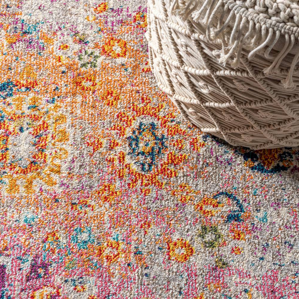 Bohemian Vintage Medallion Ivory & Navy 3' x 5' Synthetic Area Rug