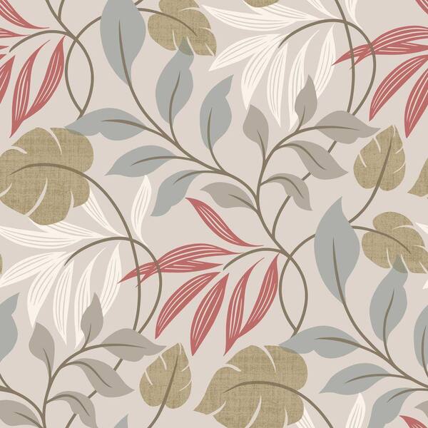 Beacon House Eden Grey Modern Leaf Trail Strippable Roll Wallpaper (Covers 56 sq. ft.)