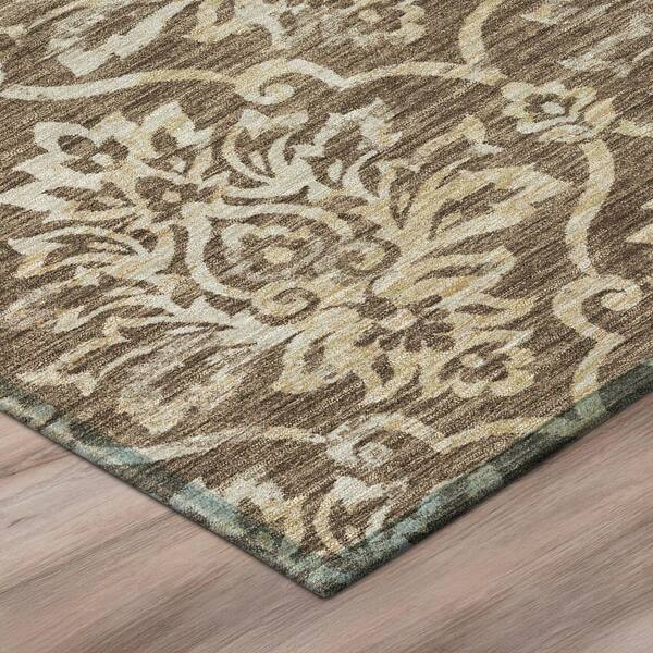 Chantille Machine Washable Indoor/Outdoor Abstract ACN3150 Chocolate 3 ft. x 4 ft. Area Rug