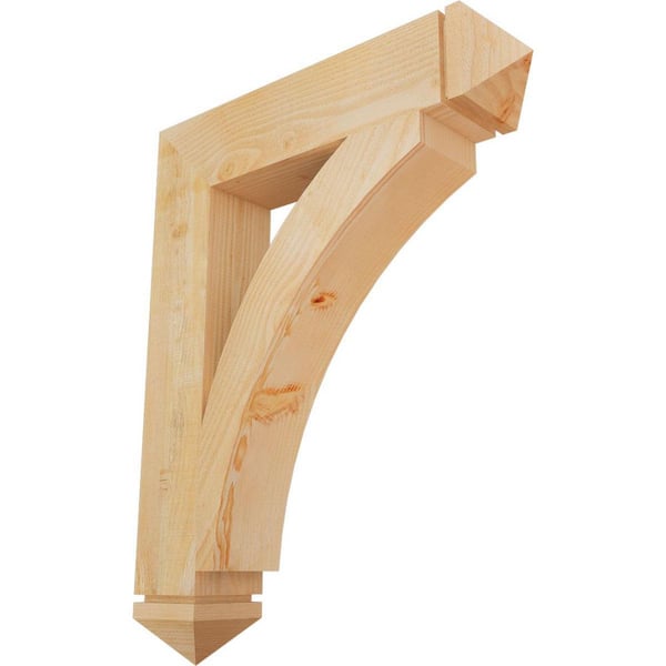 Ekena Millwork 6 in. x 38 in. x 30 in. Douglas Fir Thorton Arts and Crafts Rough Sawn Bracket
