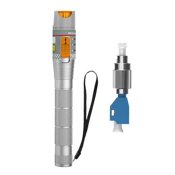 50KM Fiber Optic Visual Fault Locator with FC/LC Adapter Kit for CATV Maintenance