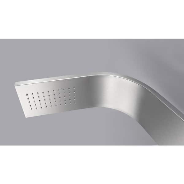 ANZZI Visor Brushed Steel 4-Spray Shower Panel System (Valve Included) ANZZI Visor Brushed Steel 4-Spray Shower Panel System (Valve Included)