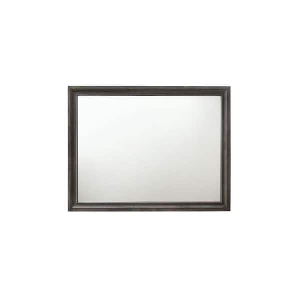 HomeRoots 47 in. W x 36 in. H Wood Gray Dresser Mirror