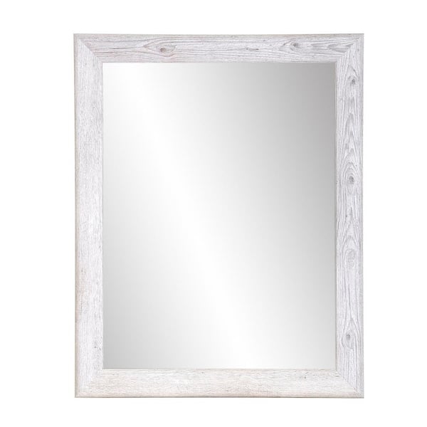 BrandtWorks Medium Square White/Gray Casual Mirror (32.5 in. H x 32.5 in. W)