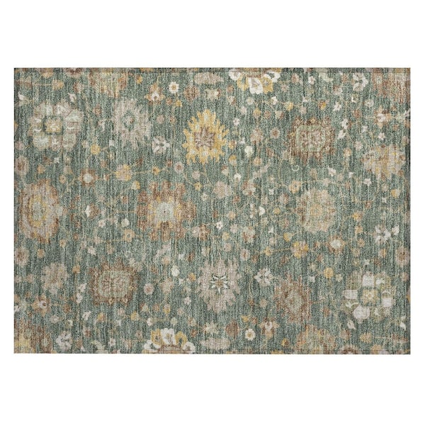 Chantille Machine Washable Indoor/Outdoor Abstract ACN2930 Basil 2 ft. x 3 ft. Accent Rug