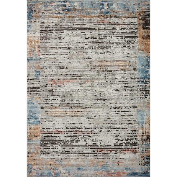 LOLOI II Bianca Ash/Multi 7 ft.-11 in. x 10 ft.-6 in. Contemporary Area Rug