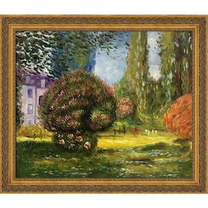 Parco Monceau, 1876 with Baroque Antique Gold Frame by Claude Monet Framed Wall Art 24 in. x 28 in.