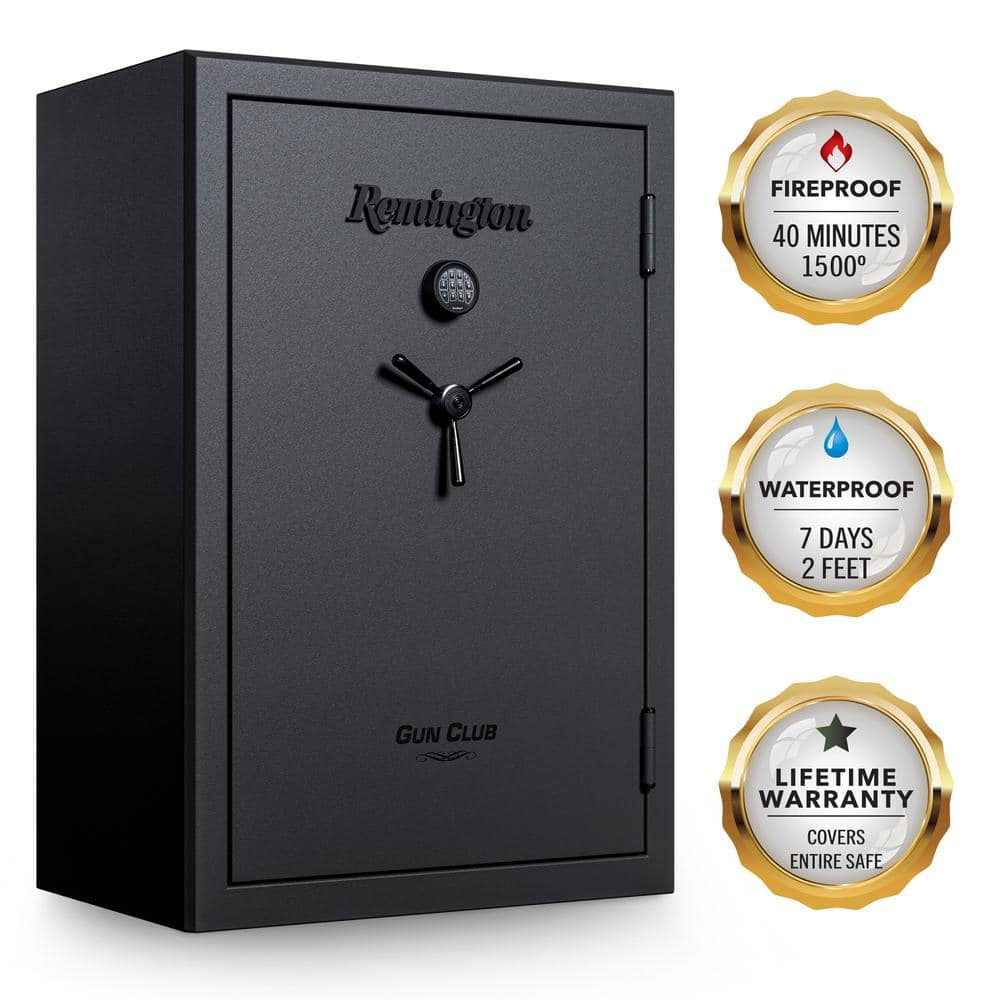 Gun Club 52 Plus 8-Gun Fireproof and Waterproof Gun Safe with Electronic Lock, Black Gloss Hammertone price history on PriceWatchPro