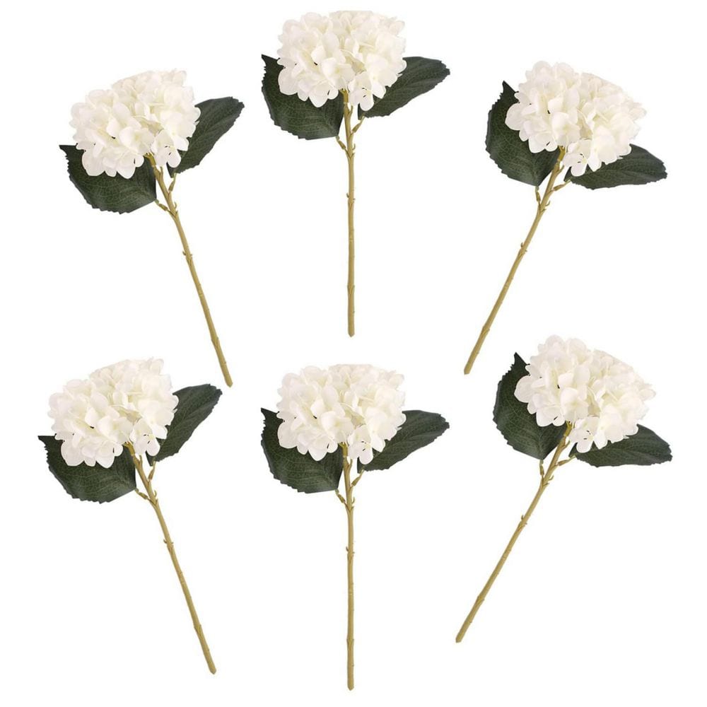 Faux White Hydrangeas, 6-Pack L07QPKVC1J - The Home Depot