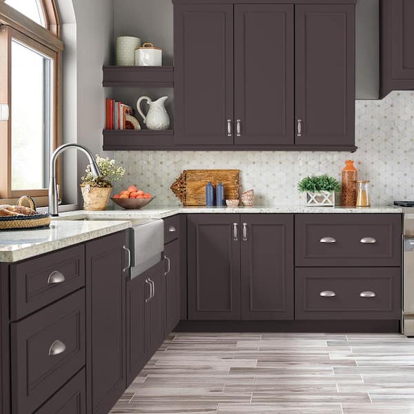 Aubergine kitchen units discount