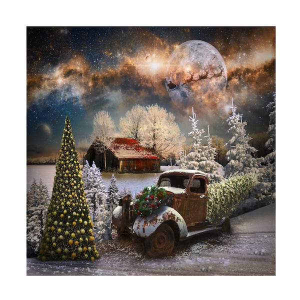 Unframed Home - 'Starry Christmas Night' Photography Wall Art 18 in. x 18 in.