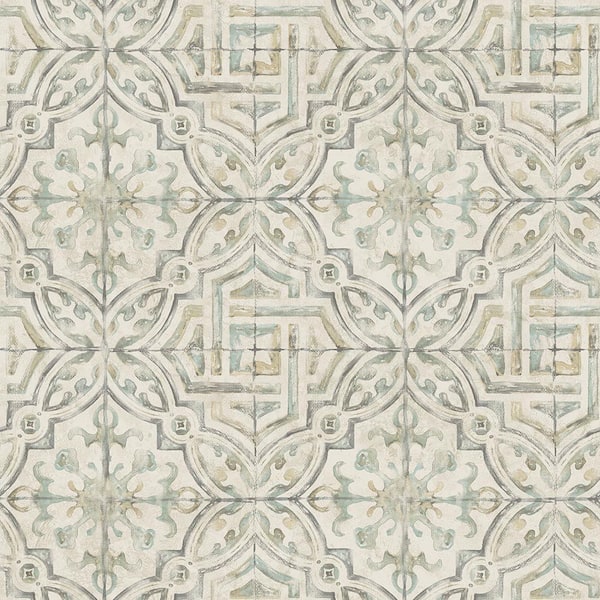 Chesapeake Sonoma Olive Spanish Tile Paper Strippable Roll (Covers 56.4 sq. ft.)