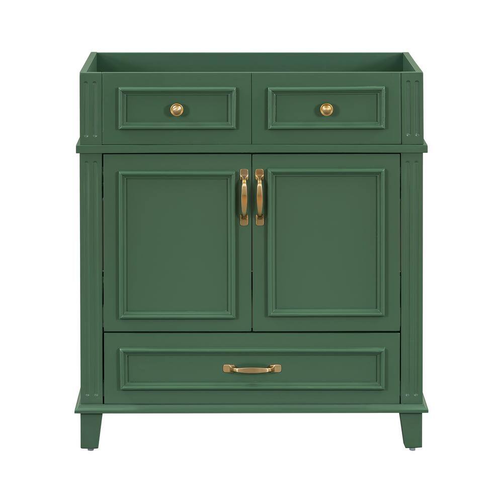 29.37 in. W x 17.87 in. D x 33.14 in. H Bath Vanity Cabinet without Top with Drawer and Soft Closing Doors in Green price history on PriceWatchPro