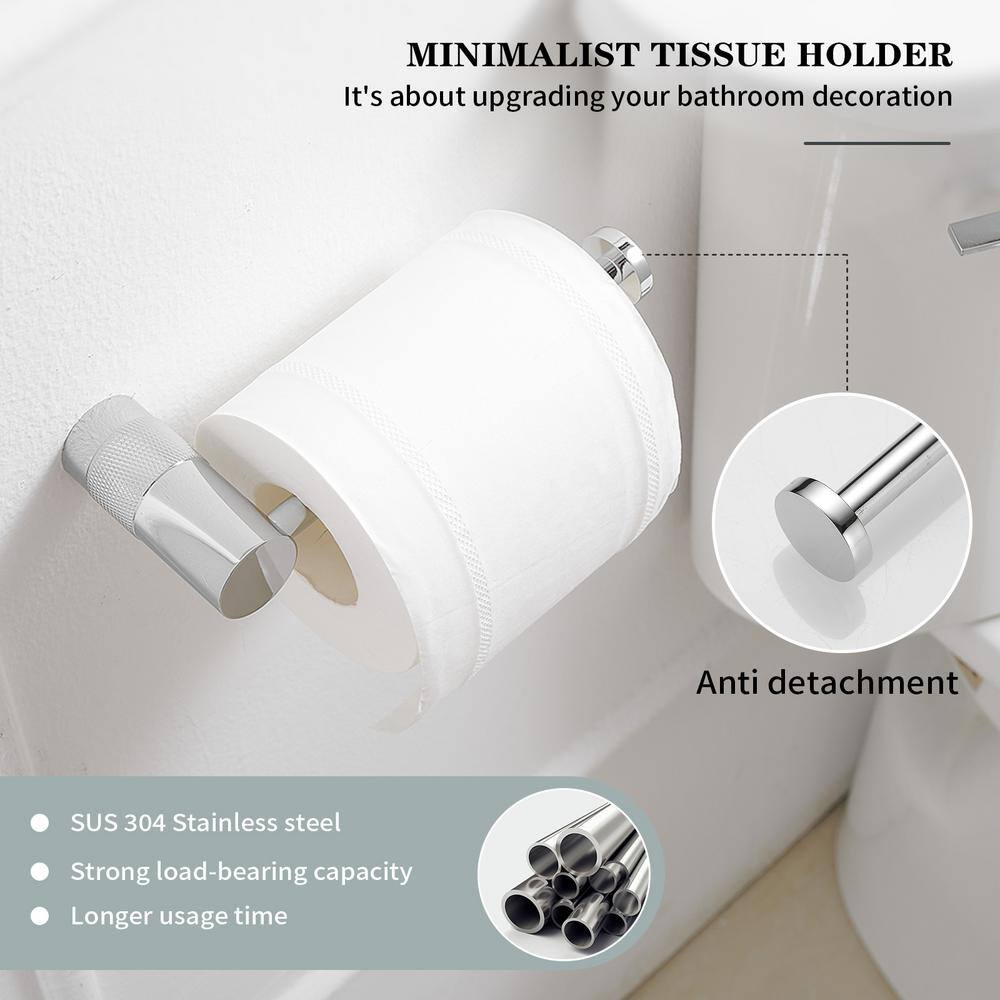 Stainless Steel 4-Piece Bathroom Hardware Set in Silver