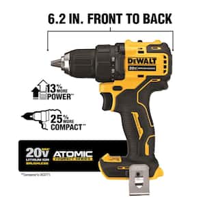 ATOMIC 20V MAX Cordless Brushless Compact 1/2 in. Drill/Driver, 3.0Ah Battery, and 12V to 20V Charger