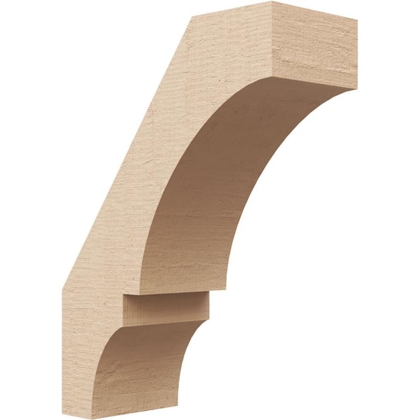 Ekena Millwork 5 in. x 16 in. x 12 in. Balboa Rough Cedar Woodgrain Timberthane Polyurethane Knee Brace, Primed