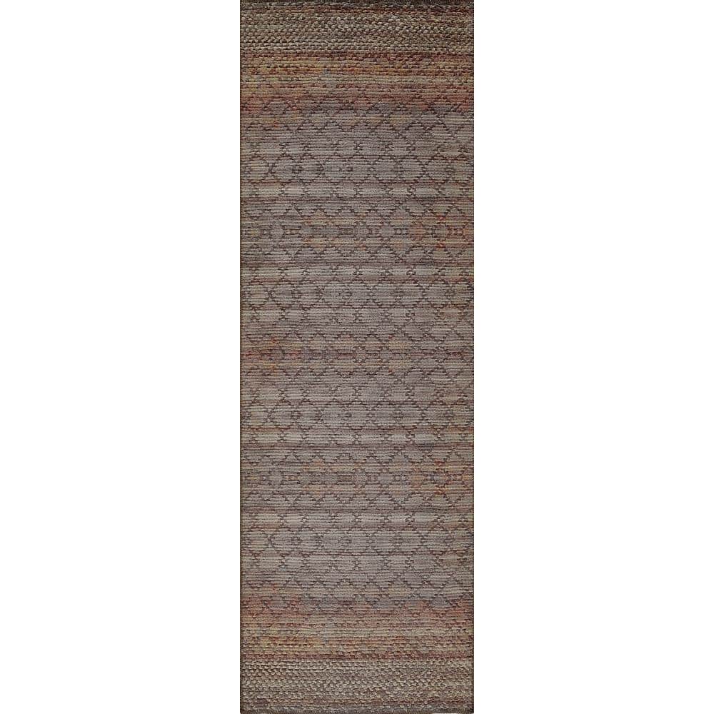 MILLERTON HOME Cayetana Earthtone 2 ft. x 8 ft. Boho Distressed Machine Washable Runner Rug
