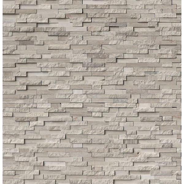 MSI White Quarry Splitface  12 in. x 12 in. Textured Marble Floor and Wall Tile (1 sq. ft./Each)