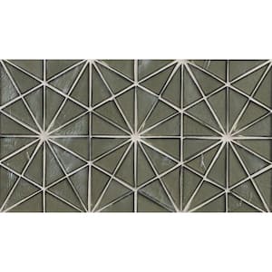 Stella Grigia Hand Crafted 14.88 in. x 8.5 in. x 8mm Glass Mosaic wall Tile (8.8 sq. ft./Case)