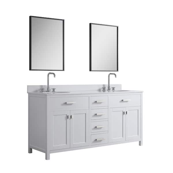 London 71.5 in. W x 21.5 in. D Vanity Cabinet Only in White